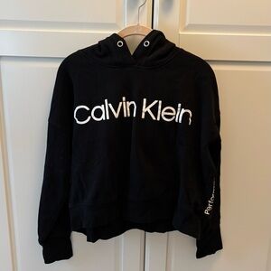 Calvin Klein Black Crop Hoodie